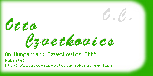 otto czvetkovics business card